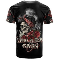 Skl Rose - Zero Fck Given T Shirt - Wonder Print Shop