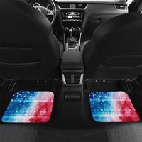 USA Christmas Car Mats with Santa Eagle Red White Blue Snowflake Pattern and American Flag - Wonder Print Shop