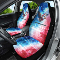 USA Christmas Car Seat Cover with Santa Eagle Red White Blue Snowflake Pattern and American Flag - Wonder Print Shop