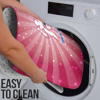 USA Christmas Bathroom Set with Bald Eagle Seal Pink Starburst Pattern and Festive Holiday Icons - Wonder Print Shop