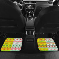 Vatican Christmas Car Mats with Bethlehem Silhouette Yellow Red Green Pattern and Baby Jesus Manger - Wonder Print Shop
