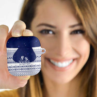 Vatican Christmas AirPods Case with Holy Family Nativity Scene Snowflake Pattern and Starry Night - Wonder Print Shop