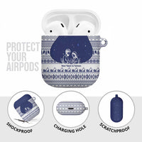 Vatican Christmas AirPods Case with Holy Family Nativity Scene Snowflake Pattern and Starry Night - Wonder Print Shop