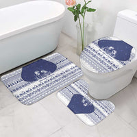 Vatican Christmas Bathroom Set with Holy Family Nativity Scene Snowflake Pattern and Starry Night - Wonder Print Shop