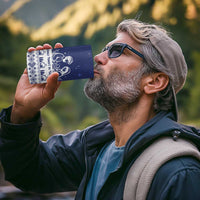 Vatican Christmas 4 in 1 Can Cooler Tumbler with Holy Family Nativity Scene Snowflake Pattern and Starry Night - Wonder Print Shop