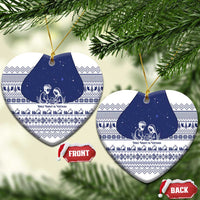 Vatican Christmas Ceramic Ornament with Holy Family Nativity Scene Snowflake Pattern and Starry Night - Wonder Print Shop