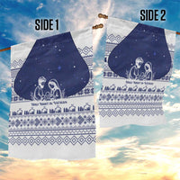 Vatican Christmas Garden Flag with Holy Family Nativity Scene Snowflake Pattern and Starry Night - undefined