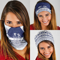 Vatican Christmas Neck Gaiter with Holy Family Nativity Scene Snowflake Pattern and Starry Night - Wonder Print Shop