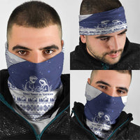 Vatican Christmas Neck Gaiter with Holy Family Nativity Scene Snowflake Pattern and Starry Night - Wonder Print Shop