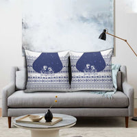 Vatican Christmas Pillow Cover with Holy Family Nativity Scene Snowflake Pattern and Starry Night - Wonder Print Shop