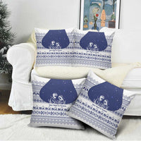 Vatican Christmas Pillow Cover with Holy Family Nativity Scene Snowflake Pattern and Starry Night - Wonder Print Shop