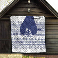 Vatican Christmas Quilt with Holy Family Nativity Scene Snowflake Pattern and Starry Night - Wonder Print Shop