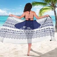 Vatican Christmas Sarong with Holy Family Nativity Scene Snowflake Pattern and Starry Night - Wonder Print Shop