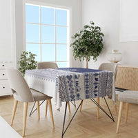 Vatican Christmas Tablecloth with Holy Family Nativity Scene Snowflake Pattern and Starry Night - Wonder Print Shop