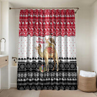 Yemen Christmas Bathroom Set with Camel Leopard Falcon Red Black White Snowflake - Wonder Print Shop