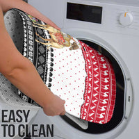 Yemen Christmas Bathroom Set with Camel Leopard Falcon Red Black White Snowflake - Wonder Print Shop