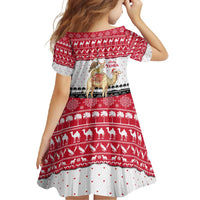 Yemen Christmas Family Matching Off Shoulder Maxi Dress and Hawaiian Shirt with Camel Leopard Falcon Red Black White Snowflake - Wonder Print Shop