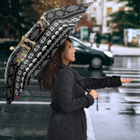 Yemen Christmas Umbrella with Camel Leopard Falcon Red Black White Snowflake - Wonder Print Shop