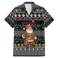 Yemen Christmas Family Matching Mermaid Dress and Hawaiian Shirt with Traditional Santa Black Snowflake Pattern and Festive Lights - Wonder Print Shop