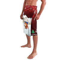 Liechtenstein Christmas Lavalava with Santa Claus Castle Snowflakes and National Flag - Wonder Print Shop