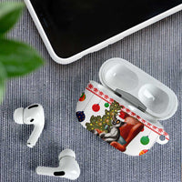 Madagascar Christmas AirPods Case with Lemur Santa Hat Holiday Tree and Festive Pattern - Wonder Print Shop