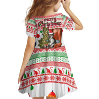 Madagascar Christmas Family Matching Off The Shoulder Long Sleeve Dress and Hawaiian Shirt with Lemur Santa Hat Holiday Tree and Festive Pattern - Wonder Print Shop