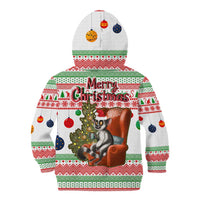 Madagascar Christmas Kid Hoodie with Lemur Santa Hat Holiday Tree and Festive Pattern - Wonder Print Shop