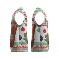 Madagascar Christmas Knitted V-Neck Vest with Lemur Santa Hat Holiday Tree and Festive Pattern - Wonder Print Shop