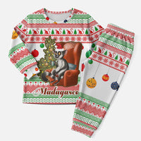 Madagascar Christmas Pajama Set with Lemur Santa Hat Holiday Tree and Festive Pattern - Wonder Print Shop