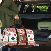 Madagascar Christmas Travel Bag with Lemur Santa Hat Holiday Tree and Festive Pattern - Wonder Print Shop