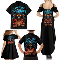 I Don't Have Trust Issues Family Matching Summer Maxi Dress and Hawaiian Shirt - Wonder Print Shop
