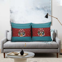 Christmas Guitar Pillow Cover with Santa Hats Trees Snowflakes and Musical Pattern - Wonder Print Shop