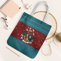 Christmas Guitar Tote Bag with Santa Hats Trees Snowflakes and Musical Pattern - Wonder Print Shop