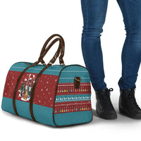 Christmas Guitar Travel Bag with Santa Hats Trees Snowflakes and Musical Pattern - Wonder Print Shop