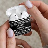 Creepy Christmas AirPods Case with Skulls Trees and Gothic Holiday Pattern - Wonder Print Shop