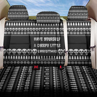 Creepy Christmas Back Car Seat Cover with Skulls Trees and Gothic Holiday Pattern - Wonder Print Shop