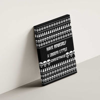 Creepy Christmas Canvas Wall Art with Skulls Trees and Gothic Holiday Pattern - Wonder Print Shop