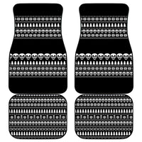 Creepy Christmas Car Mats with Skulls Trees and Gothic Holiday Pattern - Wonder Print Shop