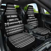 Creepy Christmas Car Seat Cover with Skulls Trees and Gothic Holiday Pattern - Wonder Print Shop