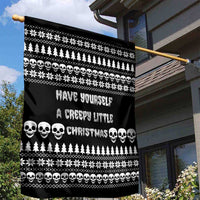 Creepy Christmas Garden Flag with Skulls Trees and Gothic Holiday Pattern - Wonder Print Shop