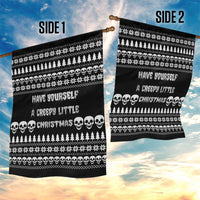 Creepy Christmas Garden Flag with Skulls Trees and Gothic Holiday Pattern - Wonder Print Shop