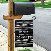 Creepy Christmas Garden Flag with Skulls Trees and Gothic Holiday Pattern - Wonder Print Shop