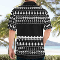 Creepy Christmas Hawaiian Shirt with Skulls Trees and Gothic Holiday Pattern - Wonder Print Shop