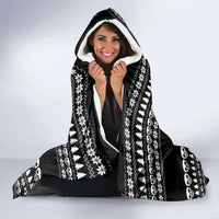 Creepy Christmas Hooded Blanket with Skulls Trees and Gothic Holiday Pattern - Wonder Print Shop