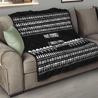 Creepy Christmas Quilt with Skulls Trees and Gothic Holiday Pattern - Wonder Print Shop