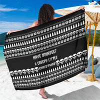 Creepy Christmas Sarong with Skulls Trees and Gothic Holiday Pattern - Wonder Print Shop