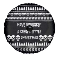 Creepy Christmas Spare Tire Cover with Skulls Trees and Gothic Holiday Pattern - Wonder Print Shop