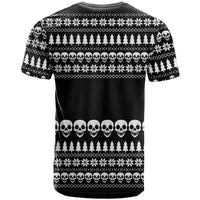 Creepy Christmas T Shirt with Skulls Trees and Gothic Holiday Pattern - Wonder Print Shop