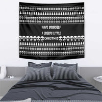 Creepy Christmas Tapestry with Skulls Trees and Gothic Holiday Pattern - Wonder Print Shop