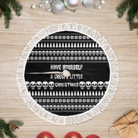 Creepy Christmas Tree Skirt with Skulls Trees and Gothic Holiday Pattern - Wonder Print Shop